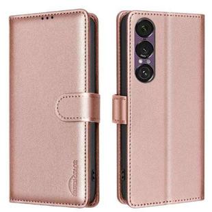 For Sony Xperia 1 VII Litchi Texture RFID Anti-theft Leather Phone Case(Gold)