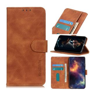 For Samsung Galaxy A42 5G KHAZNEH Retro Texture PU + TPU Horizontal Flip Leather Case with Holder & Card Slots & Wallet(Brown)