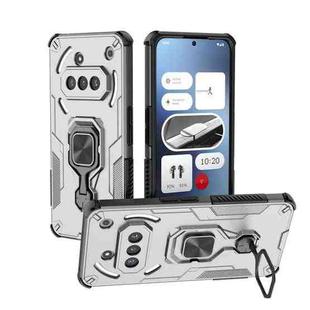 For Nothing Phone 3a Metal Kickstand TPU Hybrid PC Phone Case(Grey)