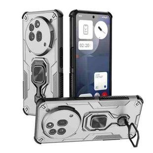 For Nothing Phone 3a Pro Metal Kickstand TPU Hybrid PC Phone Case(Grey)