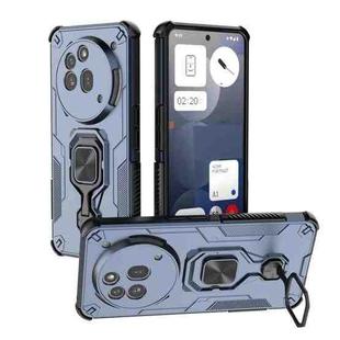For Nothing Phone 3a Pro Metal Kickstand TPU Hybrid PC Phone Case(Blue)