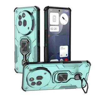 For Nothing Phone 3a Pro Metal Kickstand TPU Hybrid PC Phone Case(Green)