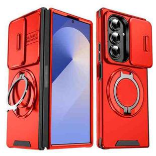 For Samsung Galaxy Z Fold7 5G Sliding Camshield Ring Holder Phone Case(Red)