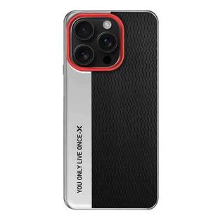 For iPhone 16 Pro Camera Design Diamond Texture Leather PC Phone Case(Black)