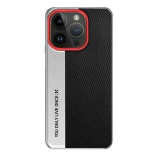 For iPhone 14 Pro Max Camera Design Diamond Texture Leather PC Phone Case(Black)