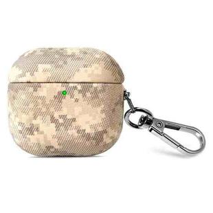 For AirPods 3 Camouflage Nature Leather Earphone Protective Case(Desert Camouflage)