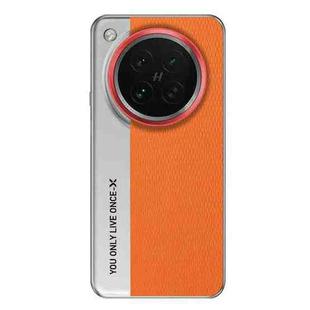 For OPPO Find X8s Camera Design Diamond Texture Leather PC Phone Case(Orange)