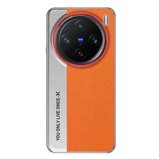 For vivo X200 Pro mini Camera Design Diamond Texture Leather PC Phone Case(Orange)