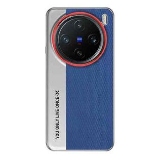 For vivo X200 Pro mini Camera Design Diamond Texture Leather PC Phone Case(Blue)