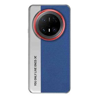 For Huawei Mate 70 Pro Camera Design Diamond Texture Leather PC Phone Case(Blue)