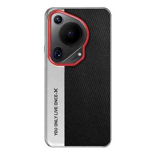 For Huawei Pura 70 Camera Design Diamond Texture Leather PC Phone Case(Black)