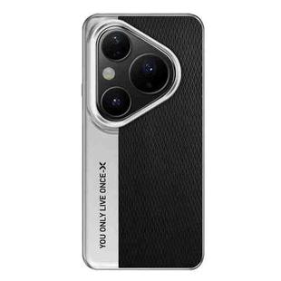 For Huawei Pura 80 Camera Design Diamond Texture Leather PC Phone Case(Black)