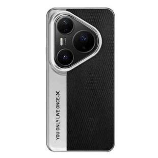 For Huawei Pura 80 Pro Camera Design Diamond Texture Leather PC Phone Case(Black)