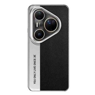 For Huawei Pura 80 Ultra Camera Design Diamond Texture Leather PC Phone Case(Black)