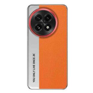 For OnePlus 13 Camera Design Diamond Texture Leather PC Phone Case(Orange)