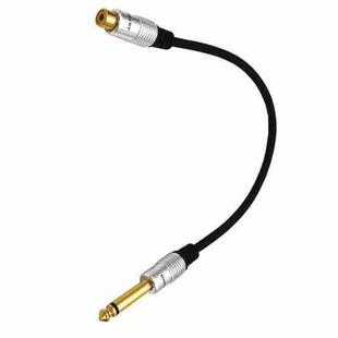 6.35mm Mono Plug Male to RCA Female Audio Adapter Cable for Ampfler, Speaker, Guitar, Length:0.3m(Black)