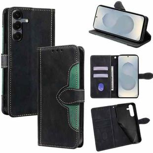 For Samsung Galaxy S25 5G Skin Feel Magnetic Buckle Leather Phone Case(Black)
