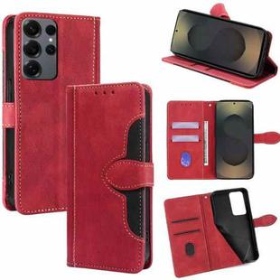 For Samsung Galaxy S25 Ultra 5G Skin Feel Magnetic Buckle Leather Phone Case(Red)