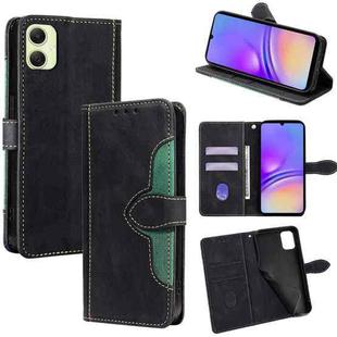 For Samsung Galaxy A05 4G Skin Feel Magnetic Buckle Leather Phone Case(Black)