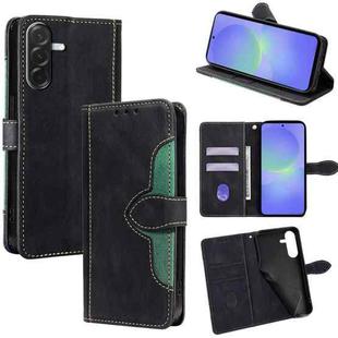 For Samsung Galaxy A36 5G Skin Feel Magnetic Buckle Leather Phone Case(Black)