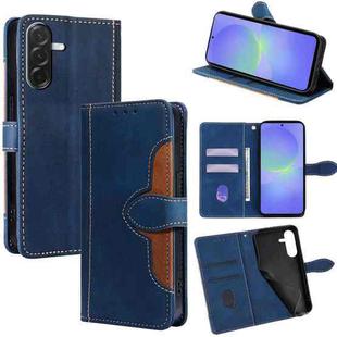 For Samsung Galaxy A36 5G Skin Feel Magnetic Buckle Leather Phone Case(Blue)