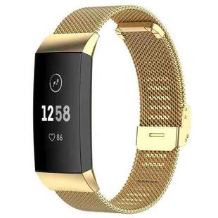 For Fitbit Charge 4 / 3 xDfind Milanese Metal Buckle Watch Band(Gold)
