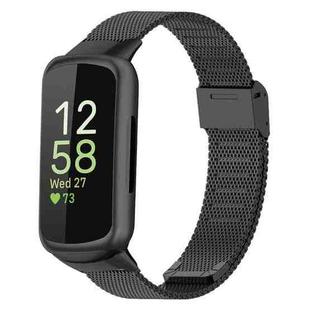 For Fitbit Inspire 3 xDfind Milanese Metal Buckle Watch Band(Black)