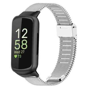 For Fitbit Inspire 3 xDfind Milanese Metal Buckle Watch Band(Silver)