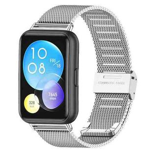 For Huawei Watch Fit 2 xDfind Milanese Metal Buckle Watch Band(Silver)