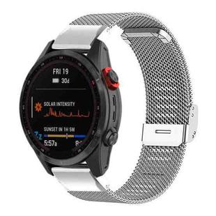 For Garmin Fenix 8/7X/6X/5X 26mm xDfind Milanese Metal Buckle Watch Band(Silver)