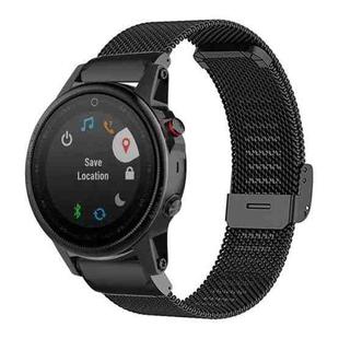 For Garmin Fenix 8/7/6/5 22mm xDfind Milanese Metal Buckle Watch Band(Black)