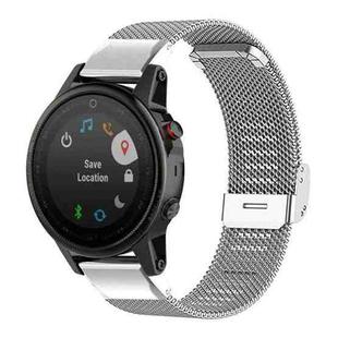 For Garmin Fenix 8/7/6/5 22mm xDfind Milanese Metal Buckle Watch Band(Silver)