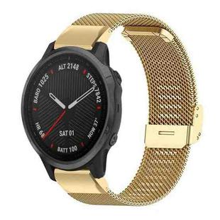 For Garmin Fenix 8/7S/6S/5S 20mm xDfind Milanese Metal Buckle Watch Band(Gold)