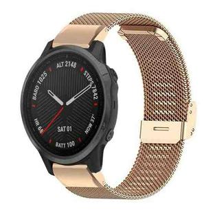 For Garmin Fenix 8/7S/6S/5S 20mm xDfind Milanese Metal Buckle Watch Band(Rose Gold)