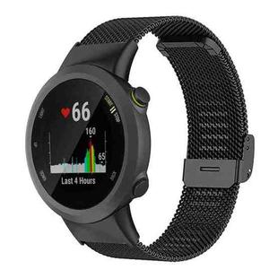 For Garmin Forerunner 45/45S/Swim2 18mm xDfind Milanese Metal Buckle Watch Band(Black)