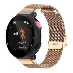 For Garmin Forerunner 220/735/735XT/230/235 20mm xDfind Milanese Metal Buckle Watch Band(Rose Gold)