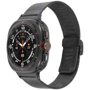 For Samsung Galaxy Watch Ultra 47mm xDfind Milanese Metal Buckle Watch Band(Black)
