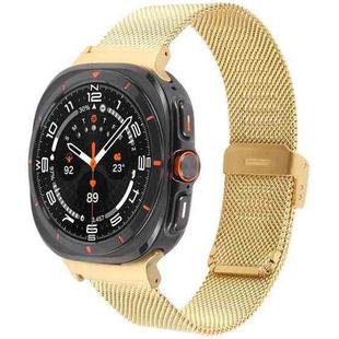 For Samsung Galaxy Watch Ultra 47mm xDfind Milanese Metal Buckle Watch Band(Gold)