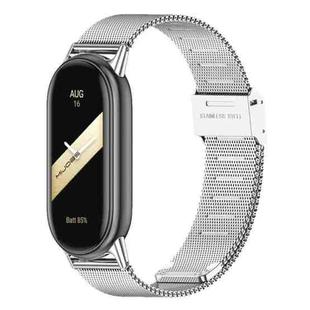 For Xiaomi Smart Band 10 / 9 / 8 NFC xDfind Milanese Metal Buckle Watch Band(Silver)