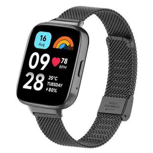 For Xiaomi Redmi Watch 3 Active / Lite xDfind Milanese Metal Buckle Watch Band(Black)