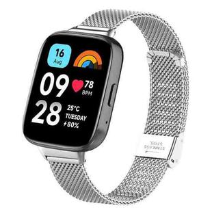 For Xiaomi Redmi Watch 3 Active / Lite xDfind Milanese Metal Buckle Watch Band(Silver)