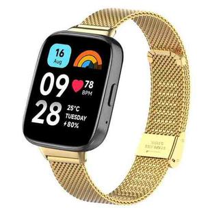 For Xiaomi Redmi Watch 3 Active / Lite xDfind Milanese Metal Buckle Watch Band(Gold)