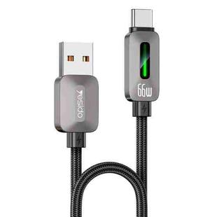 Yesido CA137C 66W USB to Type-C Streamer Light Data Cable, Length: 1.2m(Grey)