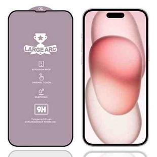 For iPhone 16 / 15 9H 0.4mm High Aluminum Large Arc Tempered Glass Film