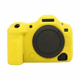 For Canon EOS R5 Mark II / R5II Glossy Soft Silicone Protective Case(Yellow)