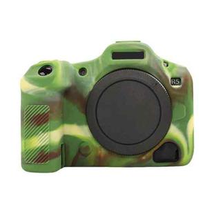 For Canon EOS R5 Mark II / R5II Glossy Soft Silicone Protective Case(Camouflage)