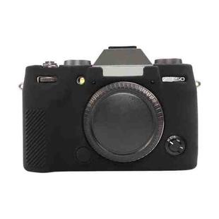 For FUJIFILM X-T50 Glossy Soft Silicone Protective Case(Black)