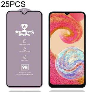 For Samsung Galaxy A04e 25pcs 9H 0.4mm High Aluminum Large Arc Tempered Glass Film