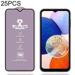 For Samsung Galaxy A14 5G 25pcs 9H 0.4mm High Aluminum Large Arc Tempered Glass Film