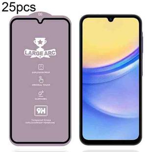 For Samsung Galaxy A15 4G 25pcs 9H 0.4mm High Aluminum Large Arc Tempered Glass Film